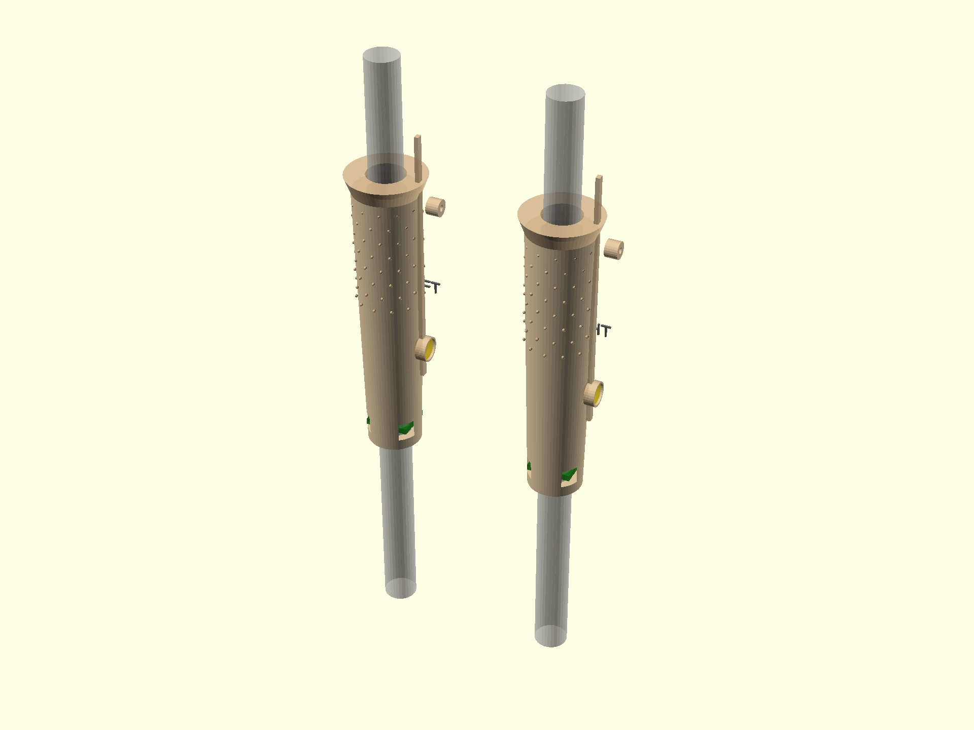 Trek — Haptic trekking pole grips — cork texture, 2 LRAs each